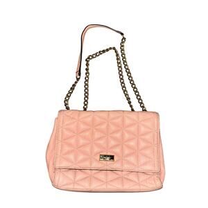 Kate Spade Emery Court Emelyn Quilted Bag Pink Leather Adjustable Chain Strap